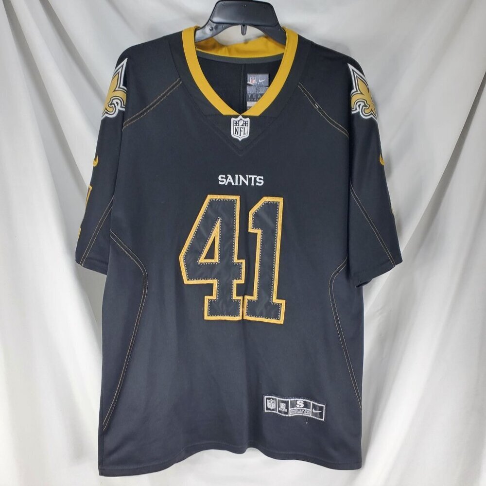 Saints Black/White Football-NFLJersey Short Sleeve Men’s Small 2pcs (C-6) - Picture 6 of 16